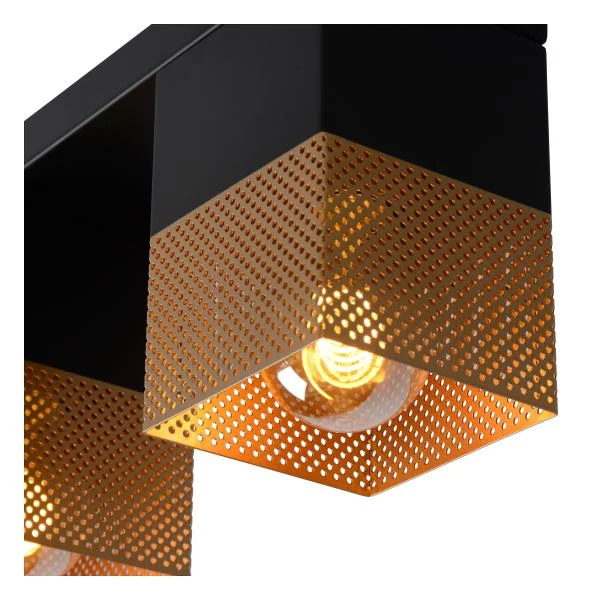 Lucide RENATE - Flush ceiling light - 3xE27 - Matt Gold / Brass - detail 1